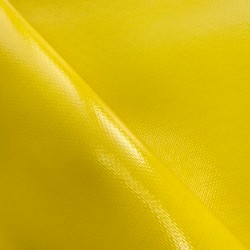 Ткань ПВХ 600 гр/м2 плотная, Жёлтый (Ширина 150см), на отрез  в Крымске